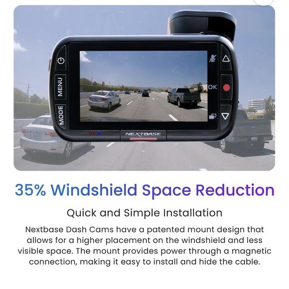 Nextbase 222X REAR Cam Bundle Dash Cam 2.5" HD 1080p Wireless Car - NBDVR222XRCZ - Picture 11 of 16